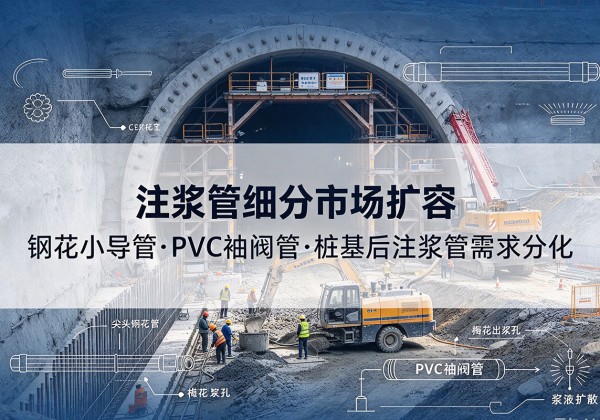 驿城注浆管细分市场扩容，隧道钢花小导管、PVC 袖阀管、桩基后注浆管需求分化